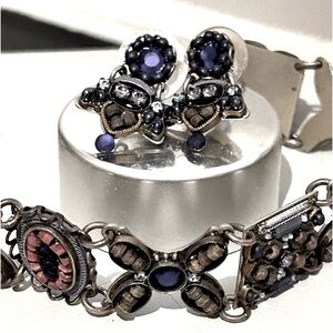 ✨🎨 Wearable Art Alert! Signed Ayala Bar Bracelet & Earrings Set 🎨✨